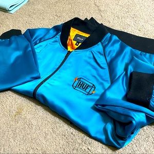 Huf teal bomber jacket